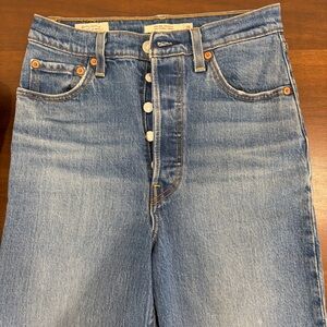 Levi's Ribcage Straight Leg Blue Jeans